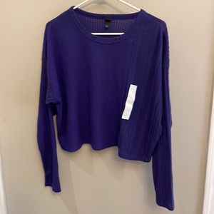Purple Cropped top /size M/NWOT
